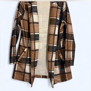 Brown Plaid Long Coat